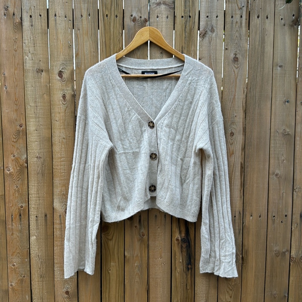 Naadam cashmere ribbed cardigan